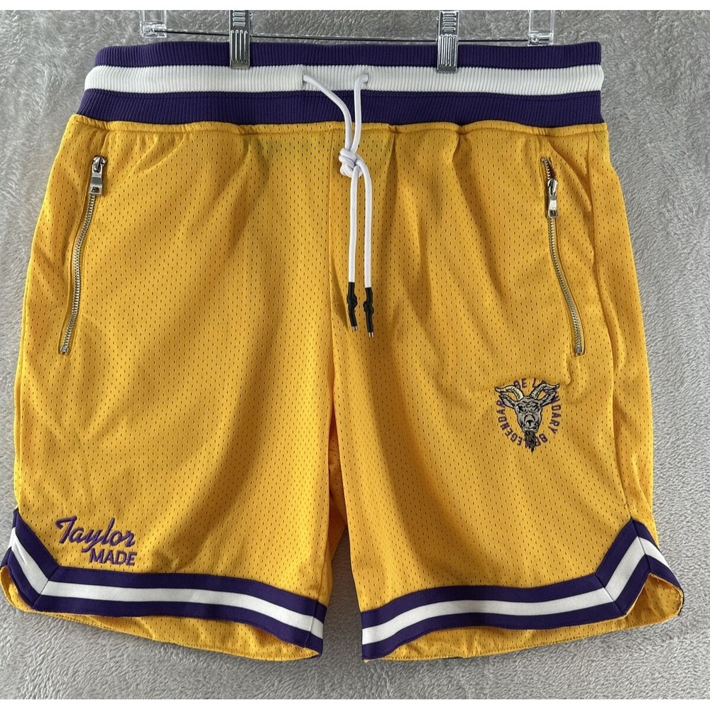 The Taylor Made Shorts Mens Size XL Yellow Basketball Athletic Be Legendary